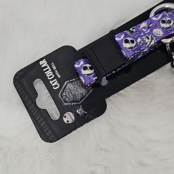 Disney The Nightmare Before Christmas Purple Jack Cat Collar w/Bell Large 8-12" - Picture 2 of 4